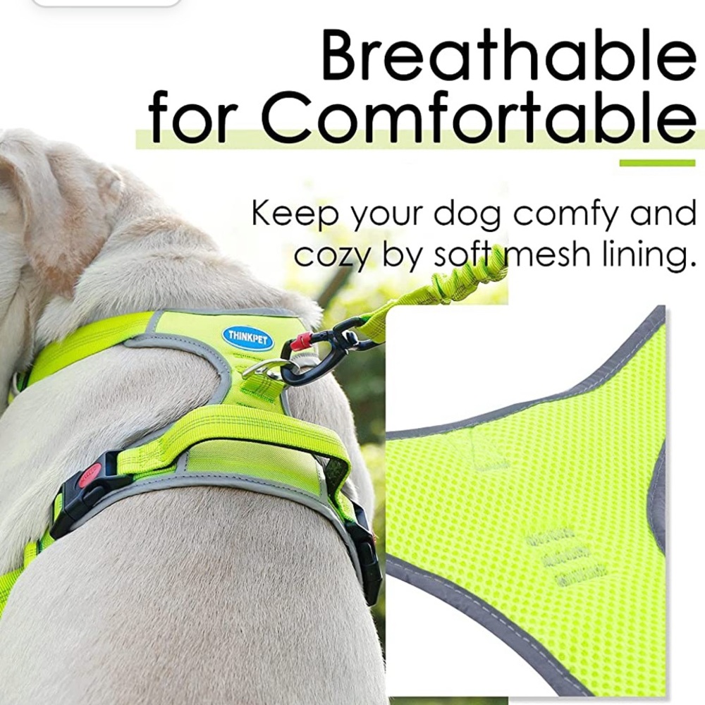 ThinkPet reflective padded safety harness
